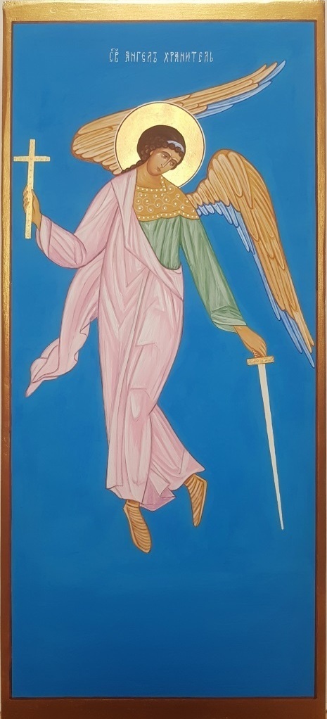 Мерная рукописная икона Ангел Хранитель 