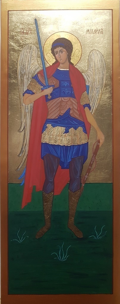 Мерная рукописная икона Архангел Михаил