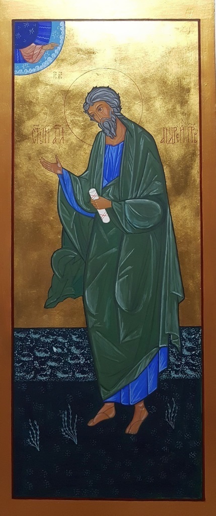 Мерная рукописная икона Андрей Первозванный