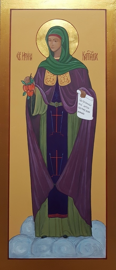 Мерная рукописная икона Ирина