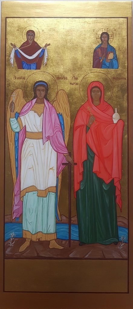 Мерная рукописная икона Мария Магдалина 
