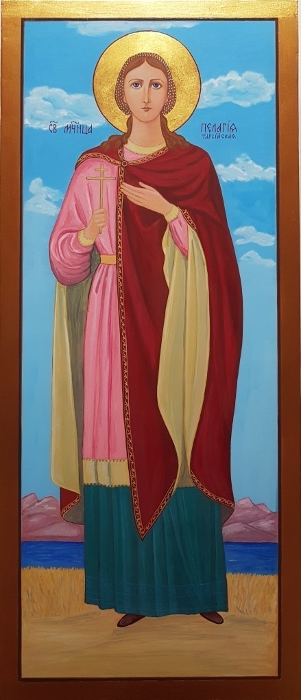 Мерная рукописная икона Пелагея Тарсийская