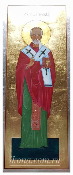 Мерная икона Святой Николай Чудотворец Мерная рукописная икона Николай Чудотворец