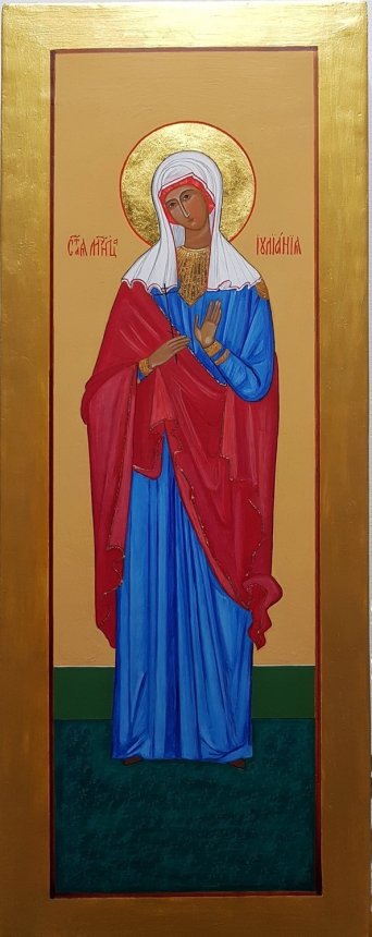 Мерная икона Святая Ульяна (Иулиания) Мерная рукописная икона Ульяна (Иулиания)