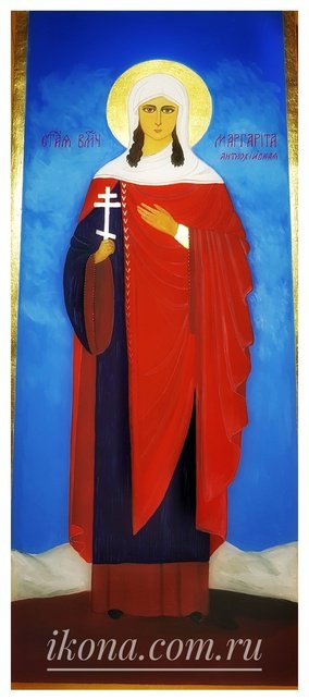 Мерная икона Святая Маргарита Мерная рукописная икона Маргарита