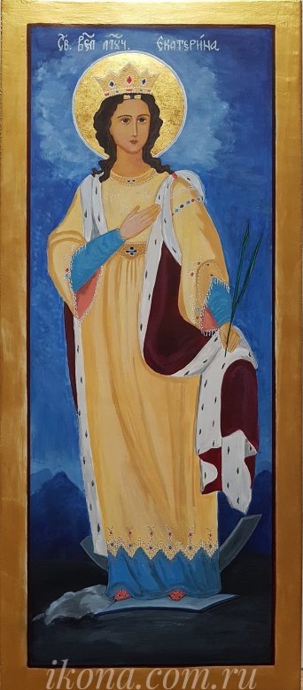 Мерная икона Святая Екатерина Мерная рукописная икона Екатерина