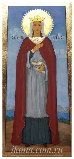 Мерная икона Святая Ирина Мерная рукописная икона Ирина
