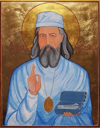 Икона Святой Арсений Комельский Рукописная икона Святитель Лука Войно Ясенецкий