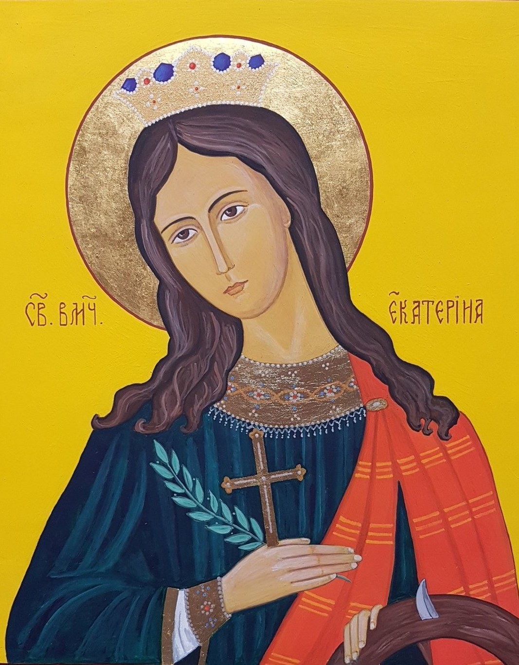 Икона Святая Екатерина Рукописная икона Екатерина